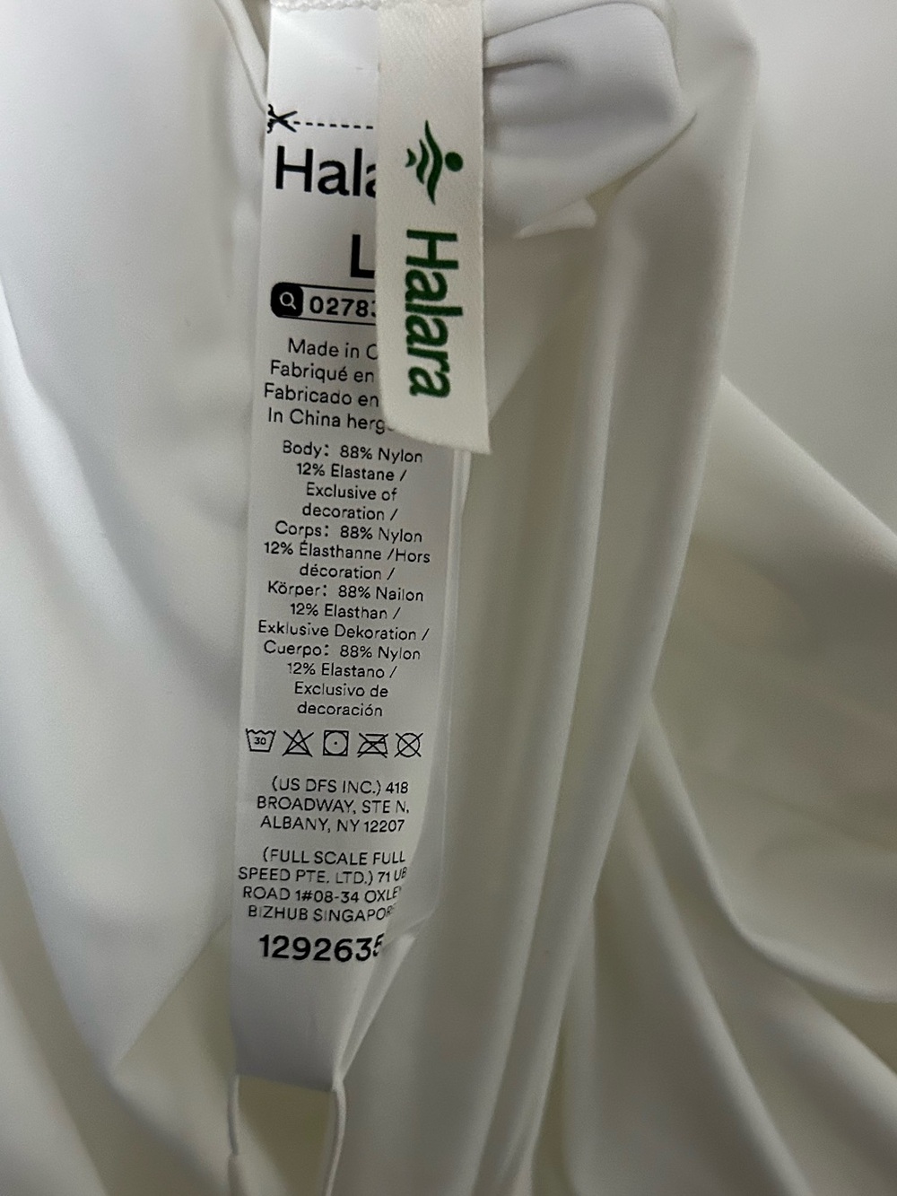 NWT Halara Round Neck Ruched Cool Touch Yoga Tank Top-UPF50+ Size L White - Picture 6 of 6